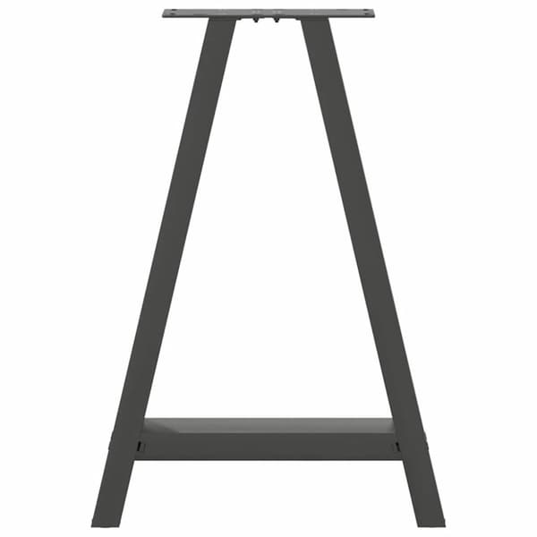 Matbordsben A-formade 2 st antracit 60x(72-73) cm stål
