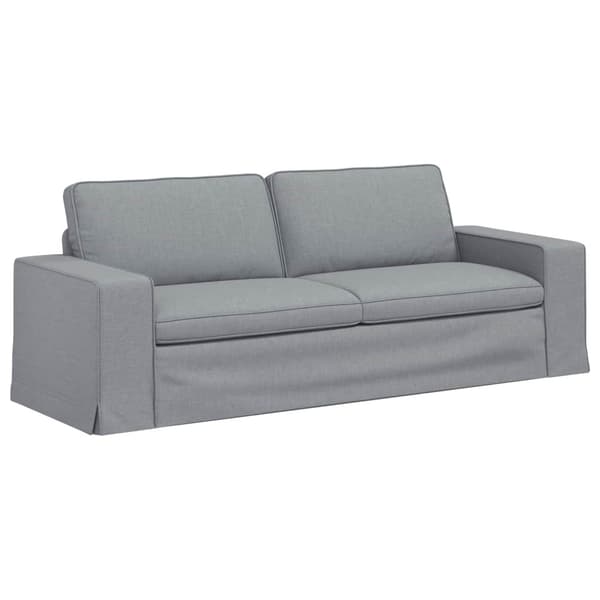 Soffset 2 pcs Ljusgrå 222 x 80 x 82 cm tyg