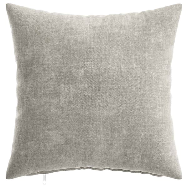 Kuddöverdrag 6 st HEERLEN Ljusgrå 30 x 30 cm Chenilletyg