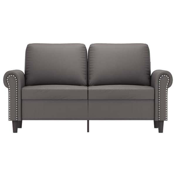 2-sitssoffa Grå 120 cm konstläder