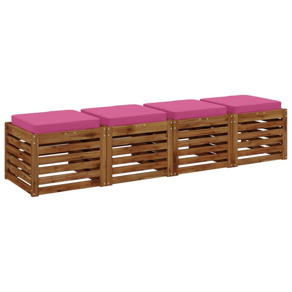 4-delade Sittdynor VUGHT 4 st 100% Polyester Rosa