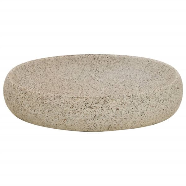 Handfat sand oval 59x40x15 cm keramik