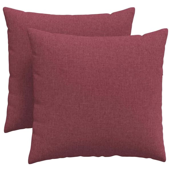 Sofakuddar 2 pcs Vinröd 45 x 45 cm tyg