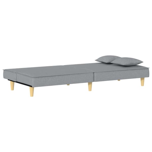 Bäddsoffa ljusgrå tyg