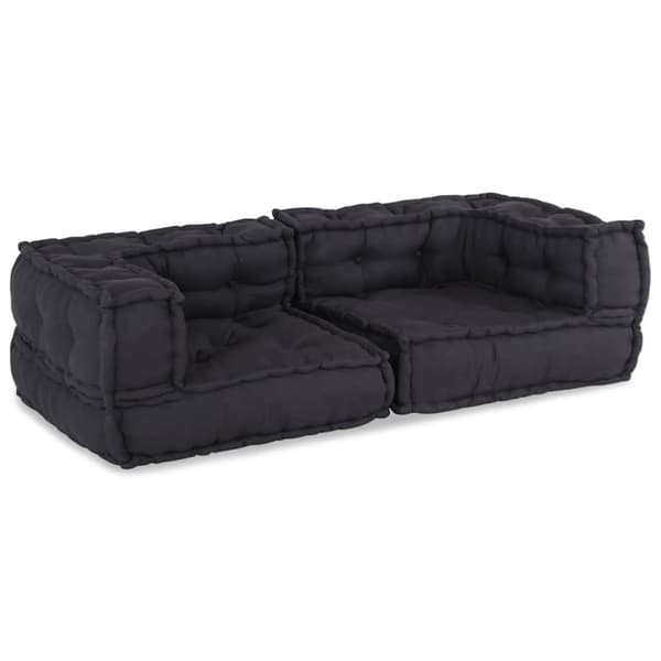 2-sits modulsoffaantracit 140x70x36 tyg
