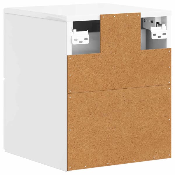 Väggmonterat Sängbord 2 pcs Vit högglans 33 x 34,5 x 40 cm