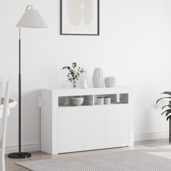 Vit Sideboard Vit Konstruerat trä 116 x 30 x 75 cm Modern
