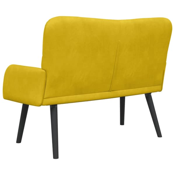 Tvåsitssoffa Gul 115 x 61 x 87 cm Sammet