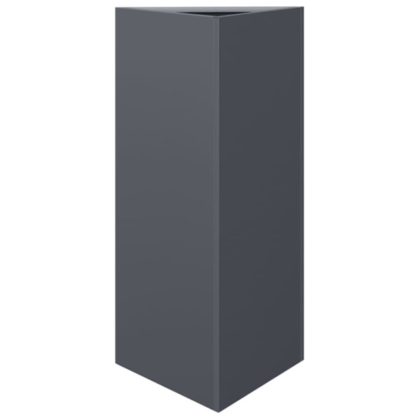 Odlingslådor 2 st antracit triangulär 40x34,5x75 cm stål