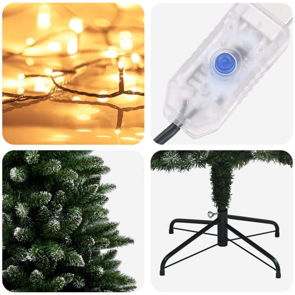 Plast Hingad Julgran 150 cm 150 LED-lampor Varmvit