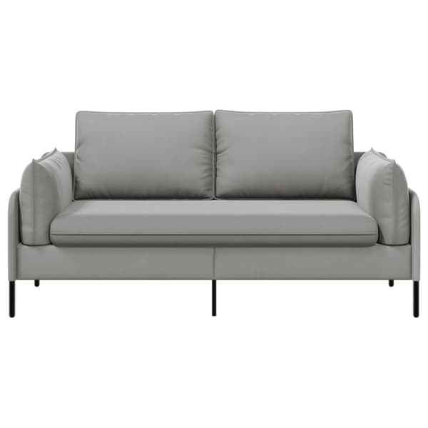 2-sits soffa 2-sits Ljusgrå 188 x 81 x 89 cm Sammet