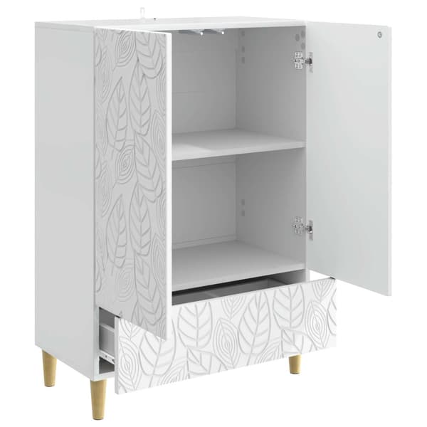 Sideboard Vit högglans 66 x 34,5 x 95 cm Konstruerat trä