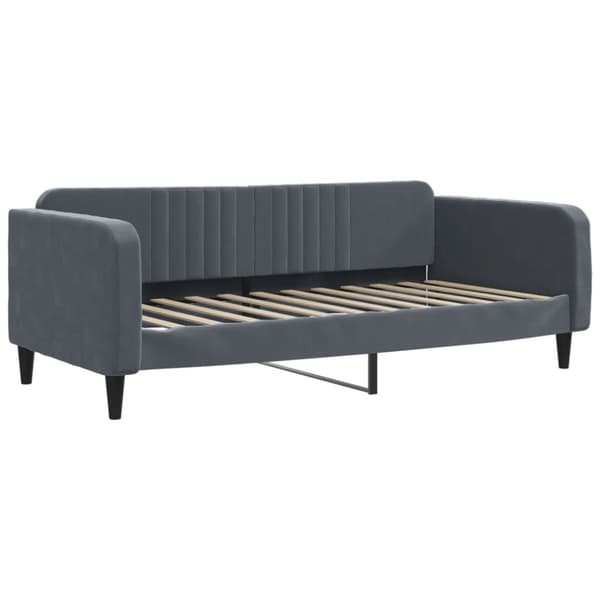 Dagbädd mörkgrå 100x200 cm sammet