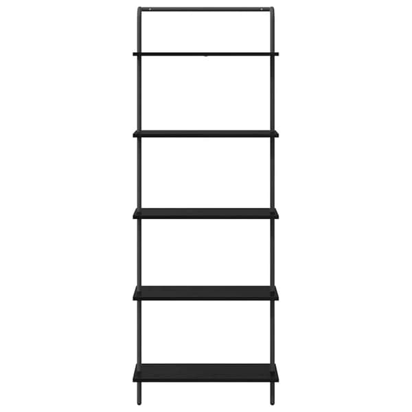 Hyllsystem Svart Ek 60 x 24 x 168 cm Konstruerat trä