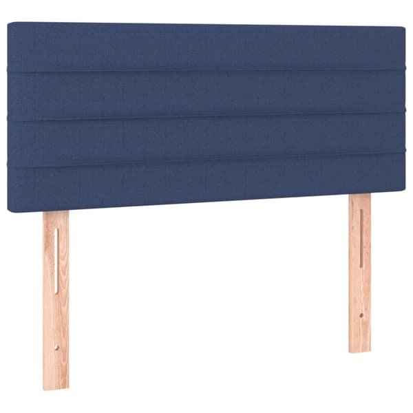 Ramsäng med madrass blå 100x200 cm tyg