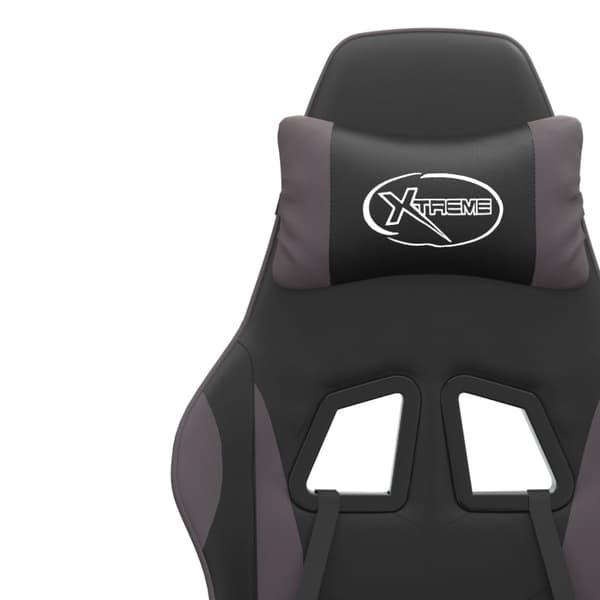 Gamingstol svart och grå konstläder