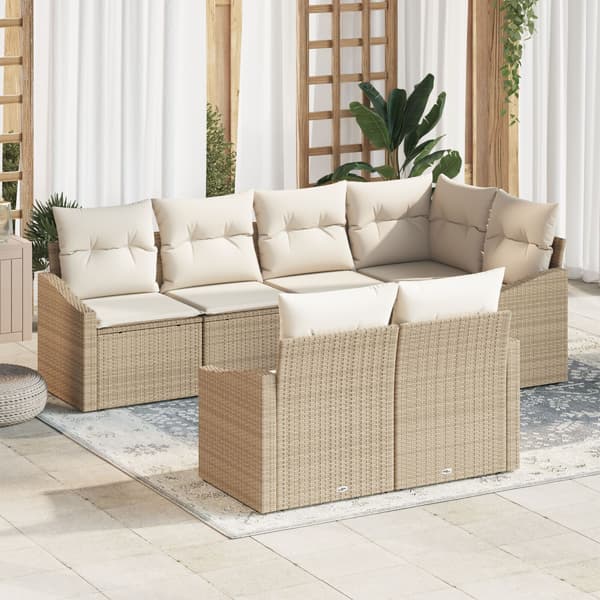Soffset 7 st Beige konstrotting