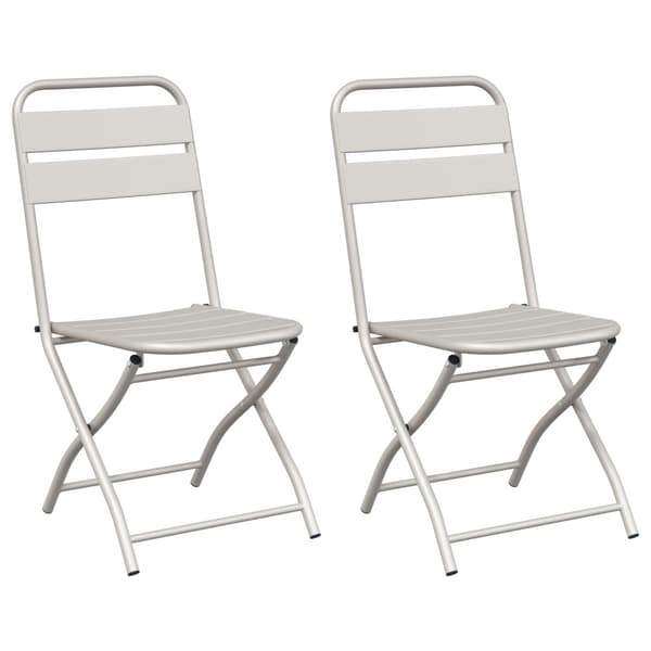 Fällstol för trädgård 2 pcs Beige 42 x 52 x 82cm