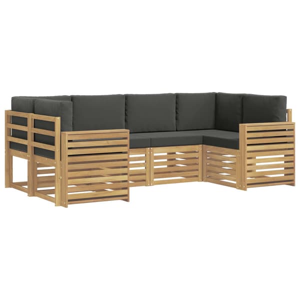 Utomhussoffset 6 pcs Vit och antracit 245 x 132,5 x 73 cm