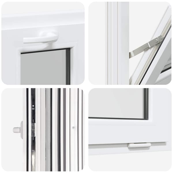 Tilt källarfönster RISOR 40 x 40 cm PVC och klart glas