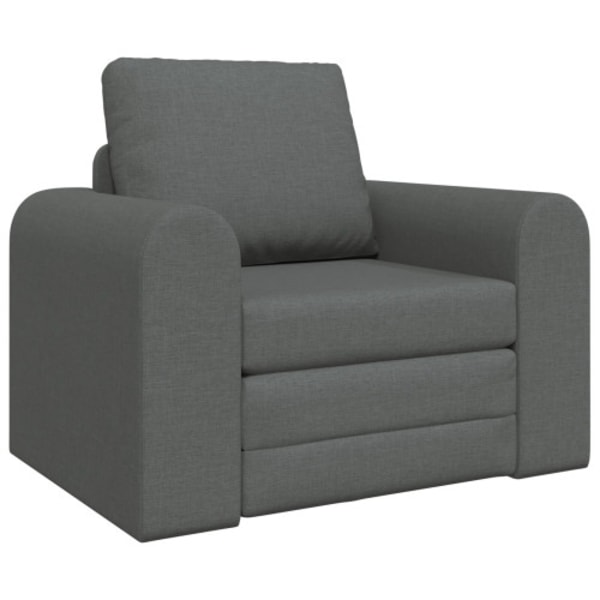 Golvsoffa Bed 2-i-1 Mörkgrå 98x71x83 cm Tyg