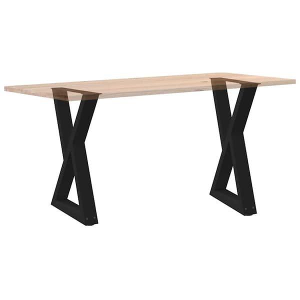 Matbordsben 2 st svarta 60x(72-73,3) cm stål