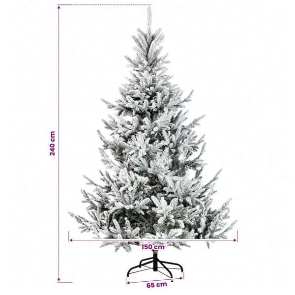 Plast Hingad Julgran 240 cm 300 LED-lampor Varmvit