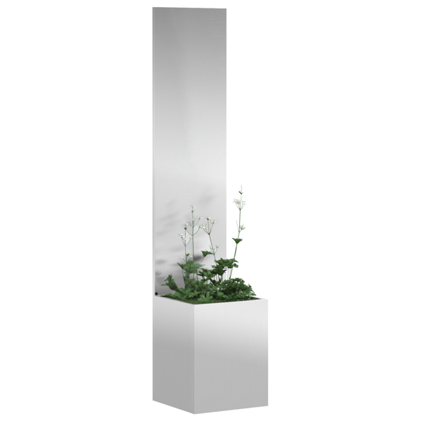 Trädgårds integritetsskärm Silver 32 x 150 cm Galvaniserat stål