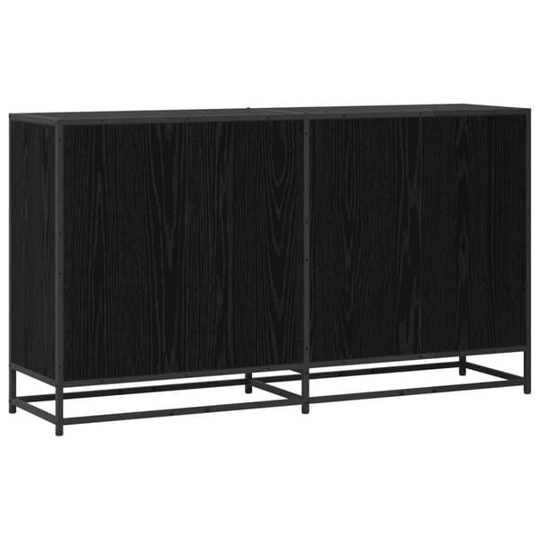 Sideboard Svart ek 134 x 35 x 76 cm Konstruerat trä