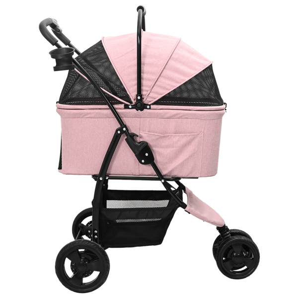 Hopfällbar hundvagn Justerbar Rosa 78 x 54 x 101 cm Polyester
