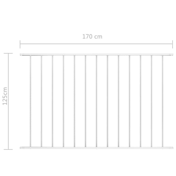 Staketpanel Woerden pulverlackerad stål 1,7x1,17 m vit