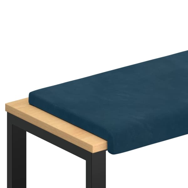 Bänk kudde Sammet (V) Blå Djup 35 cm