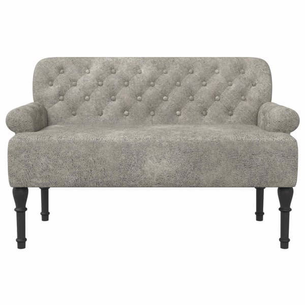 Loveseat med knapprapport Ljusgrå 120 x 65 x 78 cm