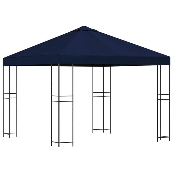 Paviljong 3 x 3 m Blå Polyester och Stål 190 gsm