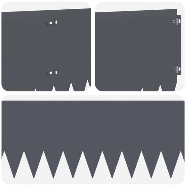 Kant för gräsmatta 10 pcs 103 x 25 cm Stål Antracit