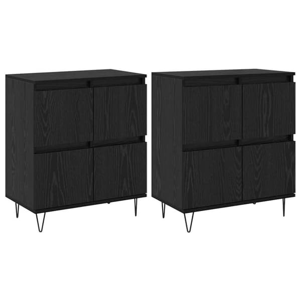 Skåp 2 pcs Svart ek