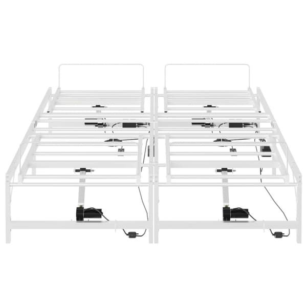 Elektrisk Justerbar Säng Ram Vit 140 x 190 cm Stål