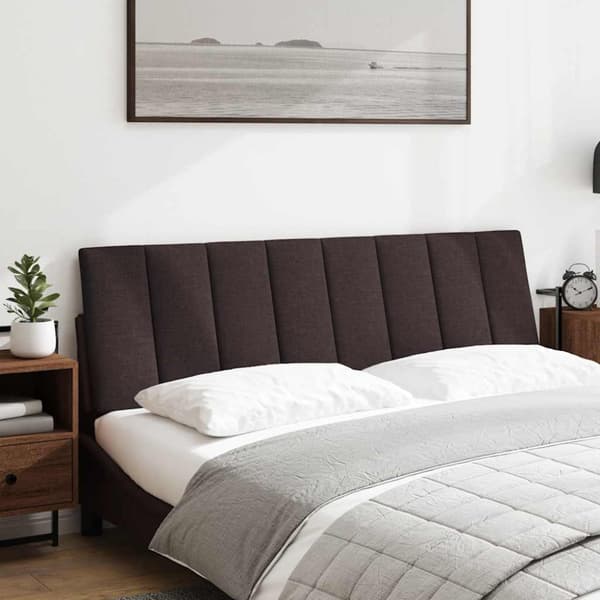 Headboard Cushion "Hanko" Dark Brown 160 cm Fabric