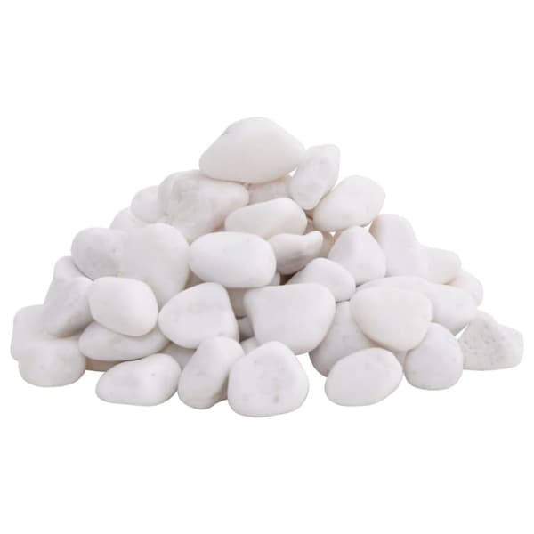 Polerad småsten 10 kg vit 2-5 cm