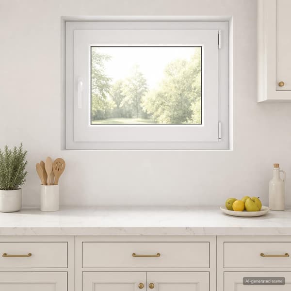 Källarfönster RISOR 50 x 55 cm PVC och glas