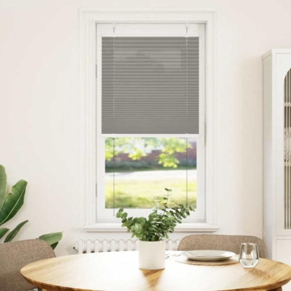 Plisserad persienn antracit 65x100cm tyg bredd 64,4cm polyester