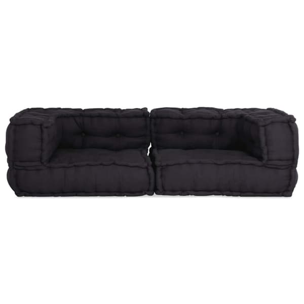 2-sits modulsoffaantracit 140x70x36 tyg