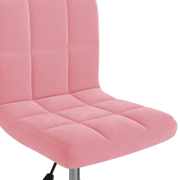 Snurrbar matstol rosa sammet