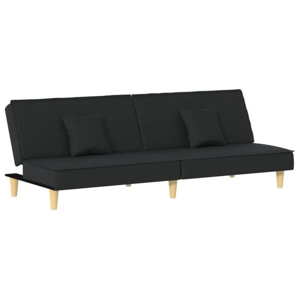 Bäddsoffa svart tyg