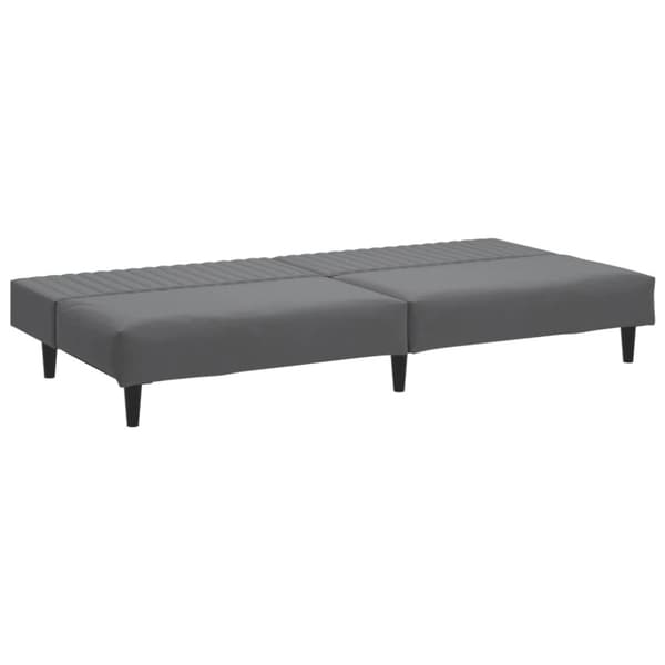 Bäddsoffa 2-sits mörkgrå sammet