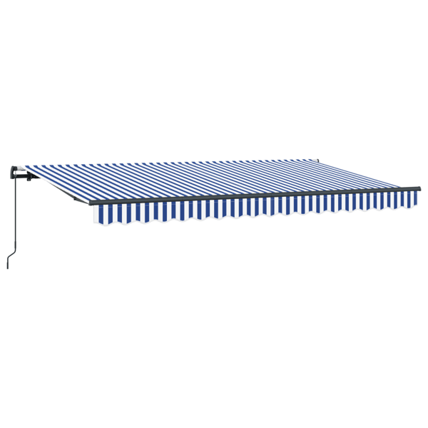 Utfällbar markis Blå 400 x 200 cm tyg