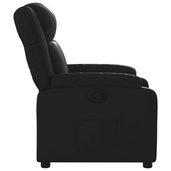 Reclinerfåtölj svart konstläder