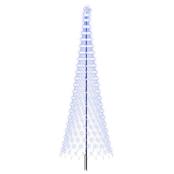 LED Julgran 400 cm 450 LED-lampor Blå Järn Svart