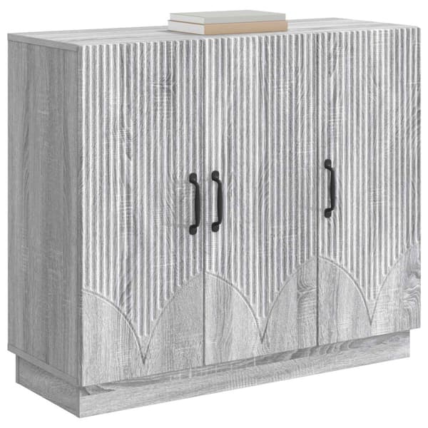 Sideboard Grå sonoma-ek 89 x 34,5 x 77 cm Konstruerat trä