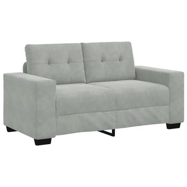 Loveseat soffa ljusgrå 160x77x82 cm sammet